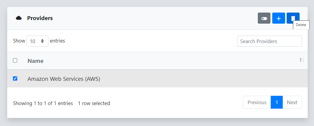 Delete Provider